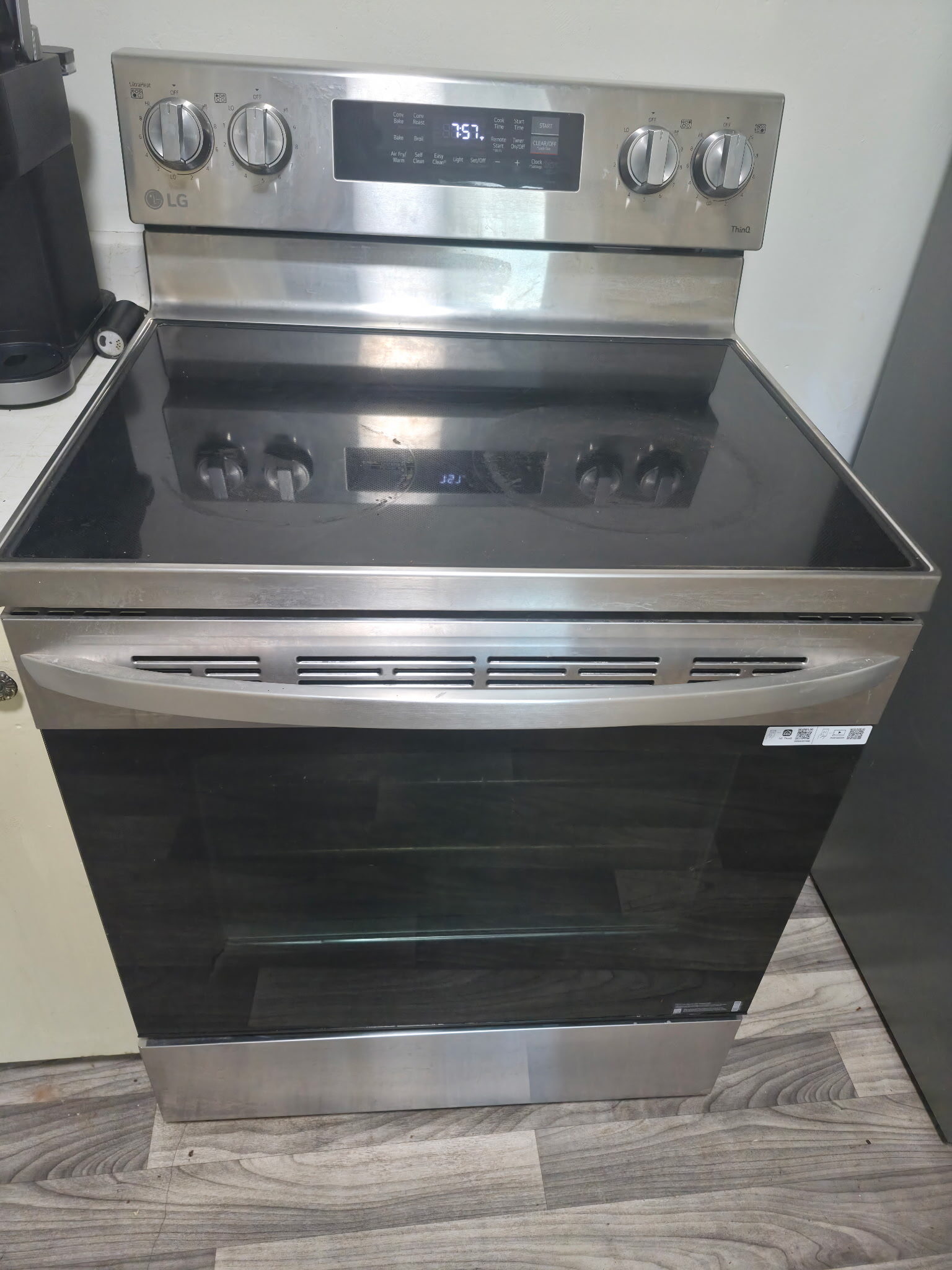 LG range installation