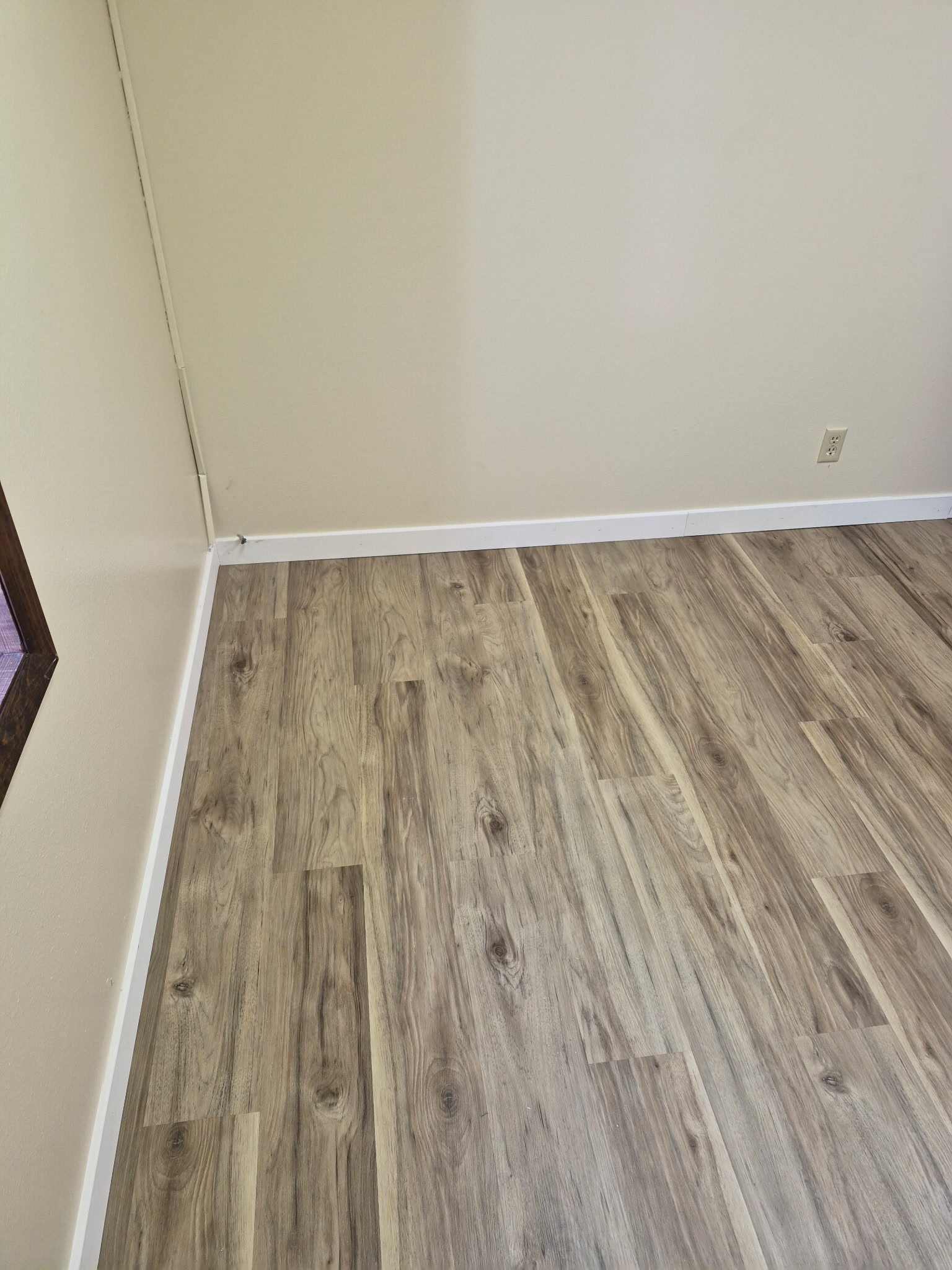 LVP flooring in empty room