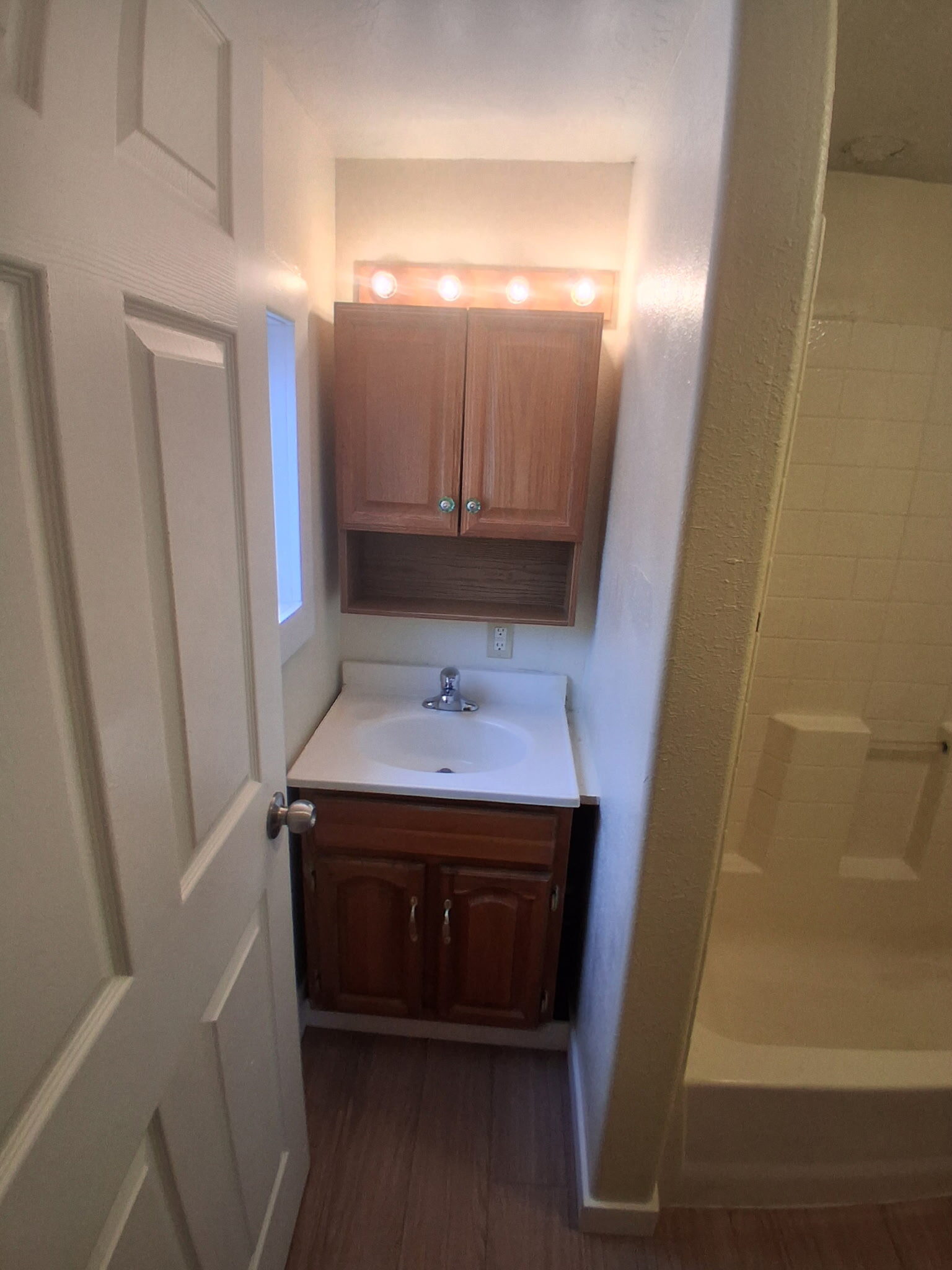 Bathroom vanity before update