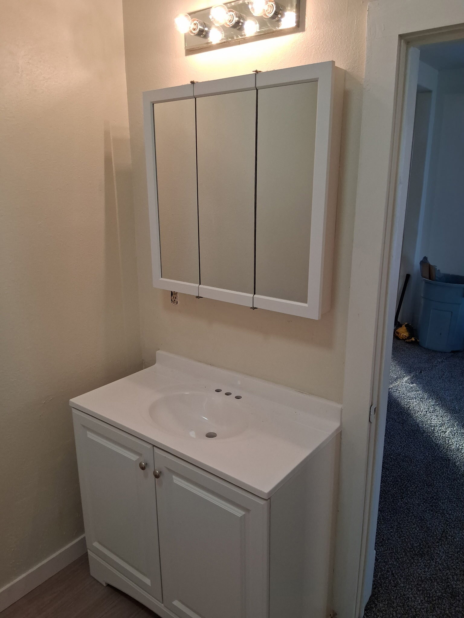 Medicine cabinet open