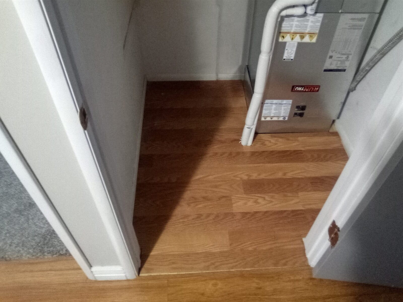 LVP around HVAC unit